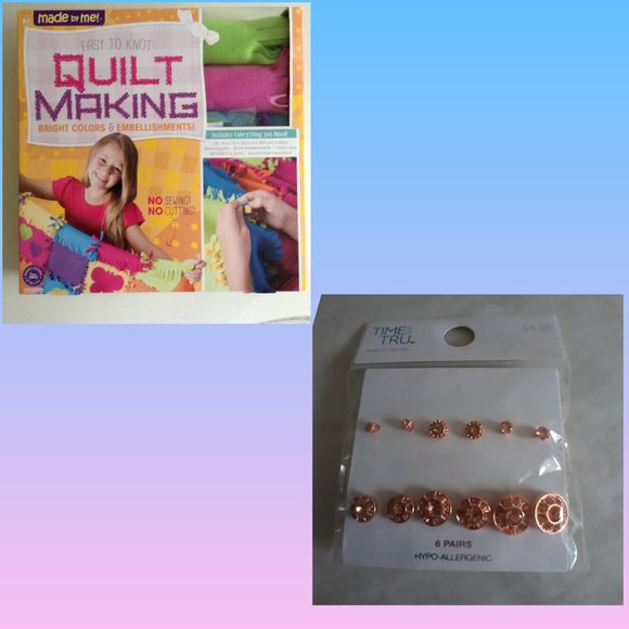 NEW QUILT MAKING KIT PLUS BONUS EARRING SET - Picture 2 of 12